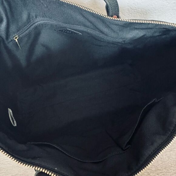 Fossil Teal Pink Floral Print Shoulder Bag Tote Purse - Picture 6 of 8